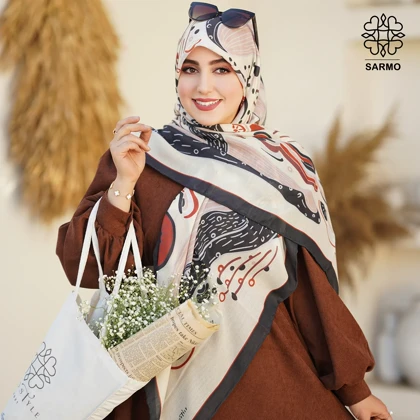 روسری نخ پنبه وال