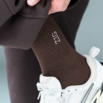 جوراب قهوه ای زیگ zig مدل Follow کد 468