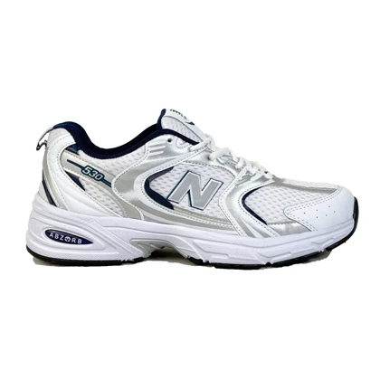 کتانی اسپرت زنانه و مردانه مدل نیوبالانس 530 newbalance رنگ سفید سرمه‌ای کد 67691