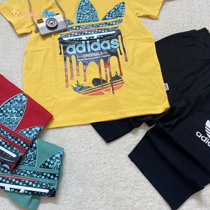تیشرت شلوارک adidas پنبه 13 تا 15 سال