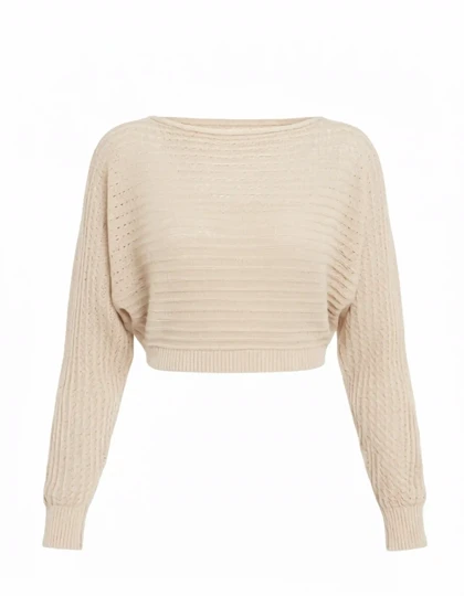 بافت کراپ بیسیک زنانه رزمری مدل Rose Merry CL3257