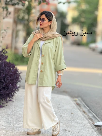 مانتو لینن سه دکمه11