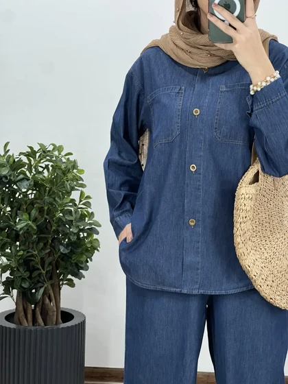 مانتو جین کاغذی بهنوش(ایراد دار)