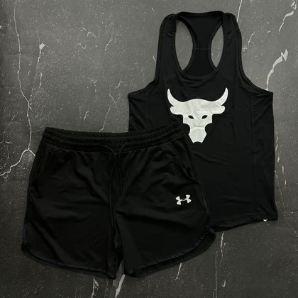 پکیج کد E869 شامل رکابی + شلوارک راک با 6 رنگ