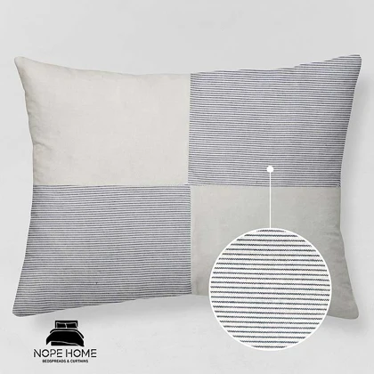 روبالشی نخ پنبه میکس ساده و راه راه