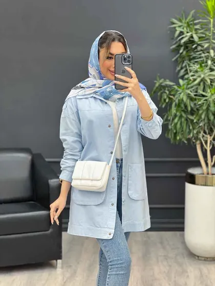 مانتو لینن رنگی سر شانه پاگن