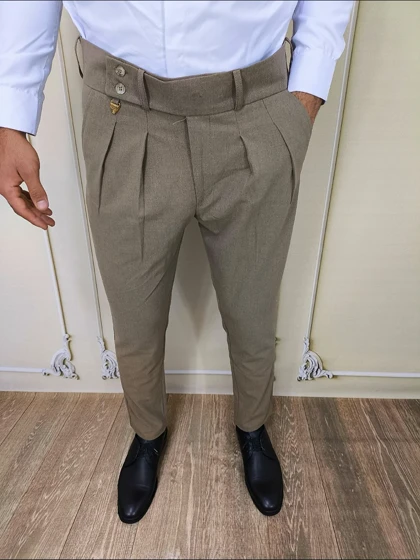 شلوار پارچه ای کمر دکمه‌ای