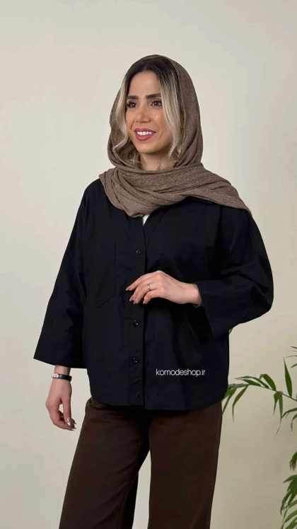 شومیز باکسی دوجیب زنانه قاصدک