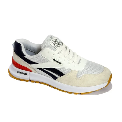 کتانی اسپرت مردانه مدل ریبوک Reebok رنگ سفید سرمه‌ای کد 51478