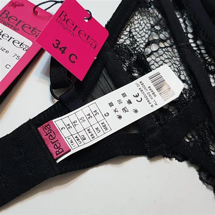 ست شورت و سوتین زنانه فنردار برتا مشکی کد 5119-2520-B