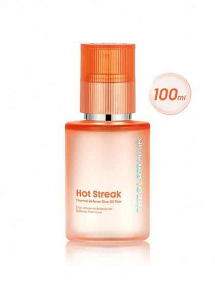 روغن مو محافظتی و درخشان‌کننده مو شیگلم Hot Streak Thermal Defense Glow Oil Elixir SHEGLAM