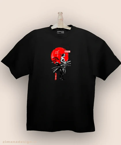 تیشرت لش مردانه و زنانه طرح وان پیس شخصیت زورو کد 985
