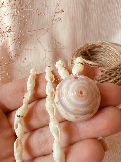 گردنبند صدف طبیعی