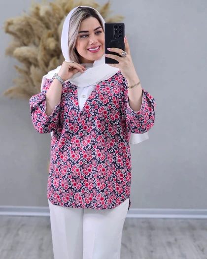 شومیز گل‌گلی