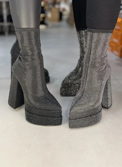 694 - نیم بوت پاشنه دولژ نوک تیز 694