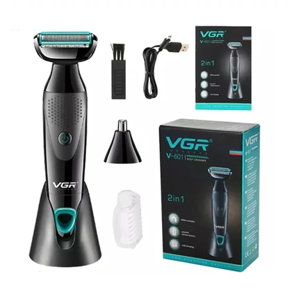 ماشین اصلاح صورت و بدن وی جی آر VGR مدل V-601 با سری موزن بینی