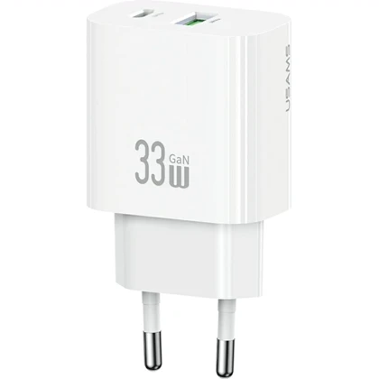 شارژر دیواری یوسامز USAMS مدل CC317 توان 33 وات دو پورت