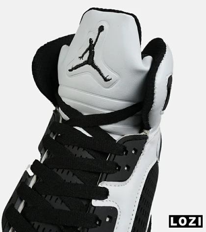 کتانی ساق‌دار مردانه سفید مشکی Nike air jordan 5 مدل 8294