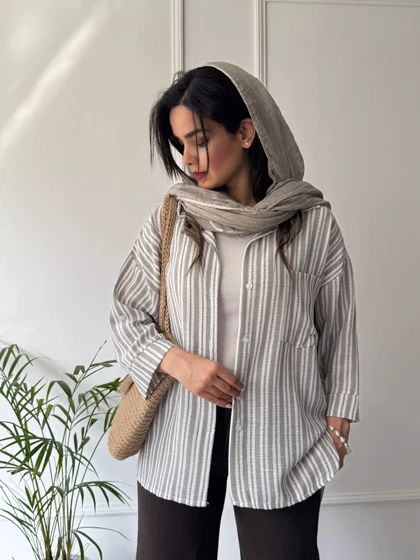 مانتو شومیزی راه راه یاس