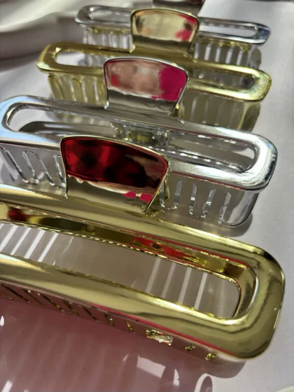 کلیپس مستطیل نقره ای- کد 1124