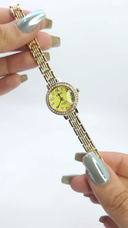 ساعت مچی زنانه مجلسی EHHE نگین‌دار با موتور کوارتز