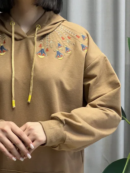 هودی گلدوزی طاووس