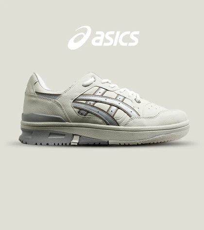 کفش کتانی مردانه کرم طوسی ASICS TIGER RUNNER II مدل 6694