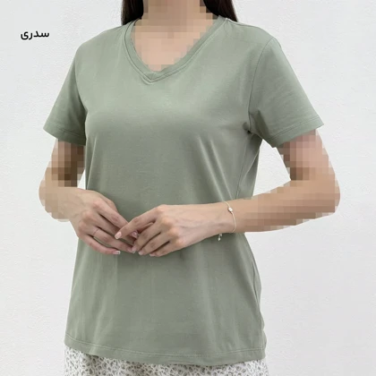 تیشرت زنانه نخ و پنبه بیسیک | آی بولک