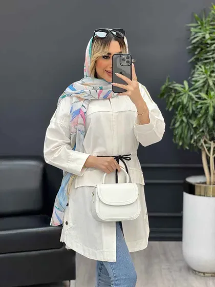 مانتو ژیله دار بغل سه دکمه