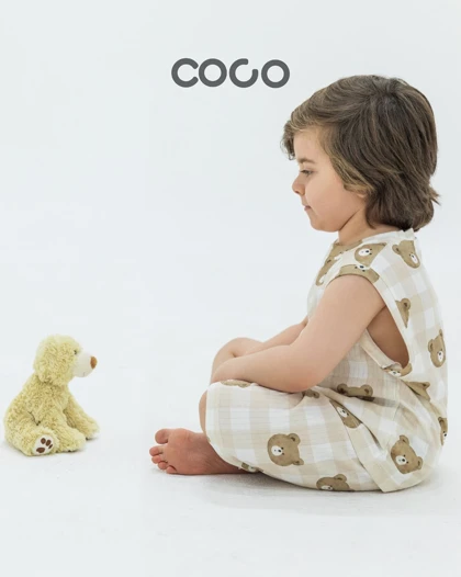 ست راحتی تاپ و شلوارک مادر تا فرزند COCO دخترانه و پسرانه s00896