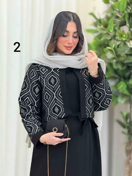 ست کت طرح دار و سارافون