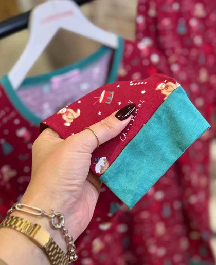 بلوز و شلوار سایز بزرگ نخ پنبه سکسن کد40840