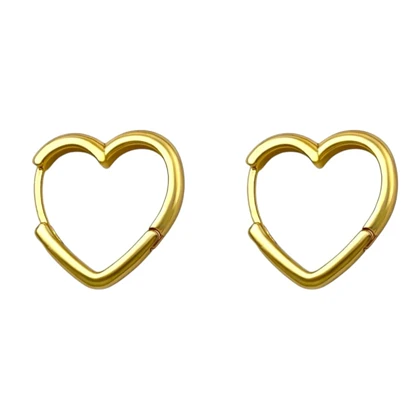 گوشواره زنانه حلقه‌ای قلبی ژوپینگ مدل ریما