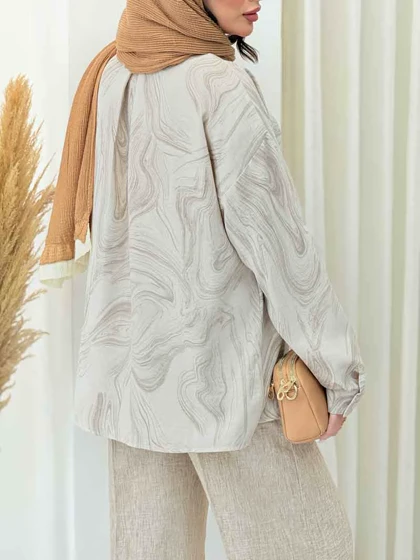 شومیز آبرنگی تک جیب