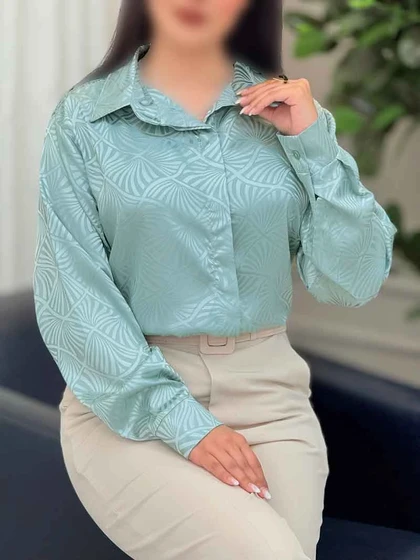 شومیز ساتن طرح دار هانا