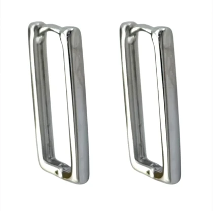 گوشواره زنانه ژوپینگ مدل لوینا طرح مستطیلی با جلوه نقره‌ای