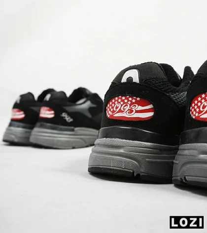کفش کتانی بزرگ پا مشکی طوسی NEW BALANCE 993