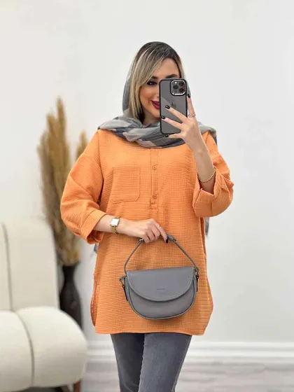 مانتو جلو بسته آستین پیله