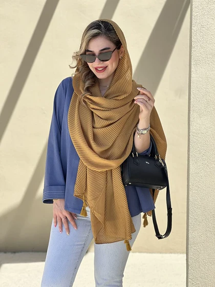 شال نخی پلیسه مایا کد 658