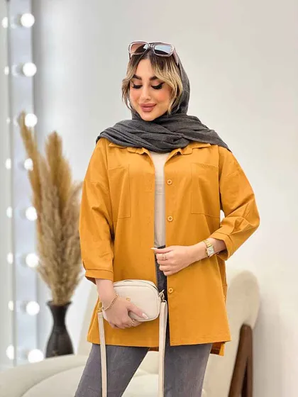 مانتو آستین پیله بغل سه دکمه