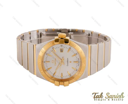 ساعت امگا کانسلیشن مردانه کوارتز طلایی نقره ای Omega-3655-G