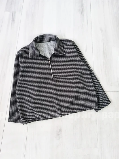 بلوز نیم زیپ پایین گتردار