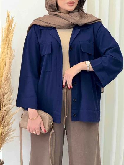 مانتو دو جیب پاکتی ماهرخ