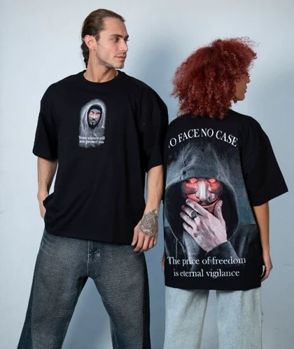 تیشرت باکسی مردانه طرح گای فاکس نخ پنبه ماکان اعلا