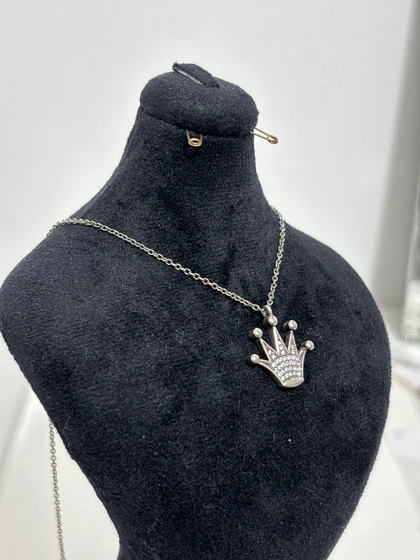 گردنبند نقره زنانه مدل تاج 972