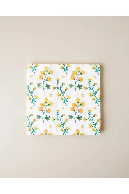 دستمال کاغذی 20 عددی English Home مدل Flora Muse - زرد