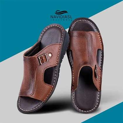 صندل مردانه چرم شهباز طبی کد 1501014