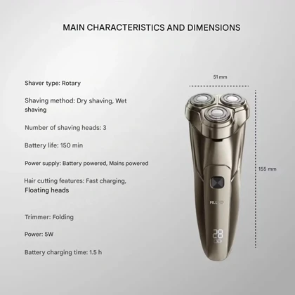 ریش تراش شارژی شیائومی Xiaomi مدل ENCHEN STEEL 3S ضدآب