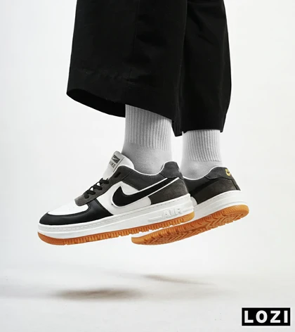 کفش کتانی بزرگ پا مشکی طوسی نایک NIKE AIR FORCE مدل 4775