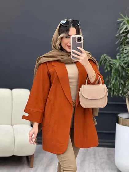 مانتو سر آستین چاک جیب نما